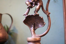 Load image into Gallery viewer, Early 20th.C Indian Bronze Naga Ganesha – Dancing Ganesha on Serpent Base, Lost-Wax Cast Hindu Deity Statue – 24.5 cm
