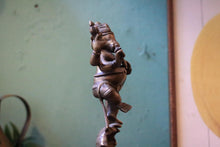 Load image into Gallery viewer, Early 20th.C Indian Bronze Naga Ganesha – Dancing Ganesha on Serpent Base, Lost-Wax Cast Hindu Deity Statue – 24.5 cm
