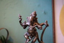 Load image into Gallery viewer, Early 20th.C Indian Bronze Naga Ganesha – Dancing Ganesha on Serpent Base, Lost-Wax Cast Hindu Deity Statue – 24.5 cm
