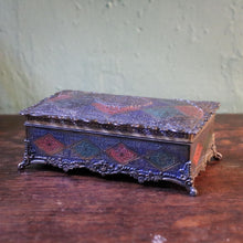 Load image into Gallery viewer, Ornate Enamel Metal Trinket Box / Cigarette Box - C.1920
