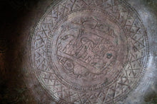 Load image into Gallery viewer, Antique Middle Eastern Hand-Engraved Copper Bowl – Boteh &amp; Calligraphy, 7&quot;
