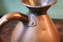 Load image into Gallery viewer, Victorian Copper Quart Tavern Measure Jug – Bellied Form, Curved Handle, c.1890–1910
