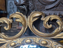Load image into Gallery viewer, Vintage Rococo-Style Gilt Round Convex Wall Mirror - Scroll Frame - 55 x 49 cm
