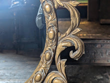 Load image into Gallery viewer, Vintage Rococo-Style Gilt Round Convex Wall Mirror - Scroll Frame - 55 x 49 cm
