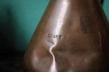 Load image into Gallery viewer, Antique Copper Quart Ale Measure With Crowned GR Verification Stamp, c.1920s–30s

