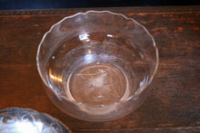 Load image into Gallery viewer, Art Nouveau Silver Plated Centerpiece Bowl With Lily Piercing - Glass Liner – 12 cm H, 20 cm Ø Bowl, 30 cm W
