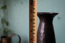 Load image into Gallery viewer, Hand-Hammered WW1 Brass Trench Art Vase From Spent Shell Casing
