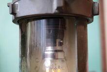 Load image into Gallery viewer, Converted Marine Brass Cylinder Passage Light – Ship’s Fitting - Rewired With New Holder -C. Mid-20th Century
