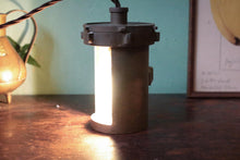 Load image into Gallery viewer, Converted Marine Brass Cylinder Passage Light – Ship’s Fitting - Rewired With New Holder -C. Mid-20th Century

