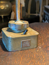 Load image into Gallery viewer, H.M.S. Apollo Ship’s Task / Bankers Lamp — Patinated Brass &amp; Bakelite Shade, Professionally Rewired
