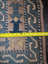 Load image into Gallery viewer, 7&#39;7&quot; x 4&#39;6&quot; - Vintage Anatolian (Oushak) Tribal Hand-Knotted Wool Rug - Dusty Blue &amp; Rose - 232 x 136 cm
