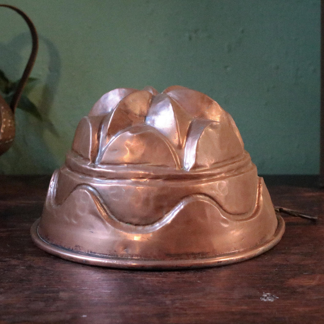 Antique French Tinned Copper Jelly Mould