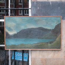 Load image into Gallery viewer, Large Nordic Landscape Oil — “Landskab, Island” (Iceland) — Signed Bruhn — Mid-Century — 97 × 57 cm
