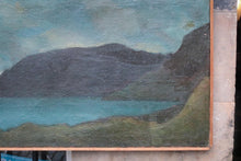 Load image into Gallery viewer, Large Nordic Landscape Oil — “Landskab, Island” (Iceland) — Signed Bruhn — Mid-Century — 97 × 57 cm
