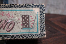Load image into Gallery viewer, Vintage Embossed Domino Set — Complete 28 — Original Faux-Reptile Box — c.1900–1930s
