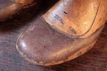 Load image into Gallery viewer, Antique Wooden Cobbler’s Lasts With Iron Toe Plates — Childs Pair — c.1900–1920 — 20 cm (c. 8&quot;)
