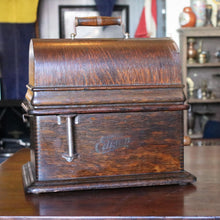 Load image into Gallery viewer, Antique Edison Standard Phonograph Model B – Early 1900s Cylinder Player in Oak Case
