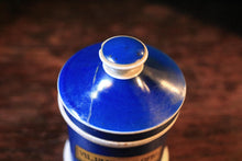 Load image into Gallery viewer, Antique Blue and White Apothecary Opium Jar – “Pil. Plumb.Cu Opio” – 19th Century Chemist Pot
