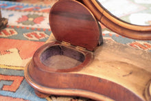 Load image into Gallery viewer, Victorian Mahogany Swing Dressing Table Mirror With Oval Plate, Scroll Supports &amp; Twin Lidded Trinket Wells
