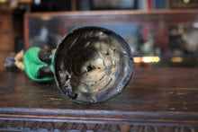 Load image into Gallery viewer, 1920s Art Deco Bronze Figure – Dancing Lady Holding Globe – Cold-Painted in Green and Gold – 51 cm
