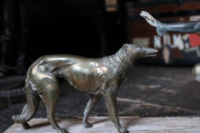 Load image into Gallery viewer, 1920s Art Deco Bronze Figure – Dancing Lady Holding Globe – Cold-Painted in Green and Gold – 51 cm
