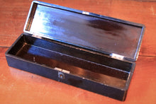 Load image into Gallery viewer, Japanese Lacquer Pen Box With Raden Shell Inlay, Mt Fuji &amp; Boat Scene, c.1920–40 – 30 x 10 x 7 cm
