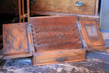 Load image into Gallery viewer, Victorian Mahogany Stationery &amp; Letter Cabinet With Sloped Front – Correspondence Box - 39 x 30 x 20cm

