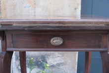 Load image into Gallery viewer, Edwardian Mahogany Folding Games / Card Table With Drawer &amp; X-Stretcher Gallery – 53 × 53 × 70 cm
