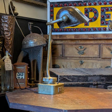Load image into Gallery viewer, H.M.S. Apollo Ship’s Task / Bankers Lamp — Patinated Brass &amp; Bakelite Shade, Professionally Rewired
