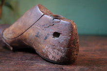 Load image into Gallery viewer, Antique Wooden Cobbler’s Lasts With Iron Toe Plates — Childs Pair — c.1900–1920 — 20 cm (c. 8&quot;)
