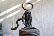 Load image into Gallery viewer, Antique Glass Jar Butter Churn – Cast-Iron Crank &amp; Wooden Paddle – Canadian Made

