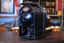 Load image into Gallery viewer, Antique Magic Lantern Projector With Perforated Body &amp; Two Brass Lenses — Requires Rewire
