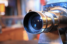 Load image into Gallery viewer, Antique Magic Lantern Projector With Perforated Body &amp; Two Brass Lenses — Requires Rewire
