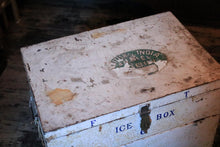 Load image into Gallery viewer, Early 20th-Century Ship’s Ice Box / Cabin Cooler — British India Steam Navigation Co. Label — 35 × 49.5 × 39 cm (13.8 × 19.5 × 15.4 in)
