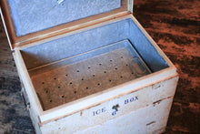 Load image into Gallery viewer, Early 20th-Century Ship’s Ice Box / Cabin Cooler — British India Steam Navigation Co. Label — 35 × 49.5 × 39 cm (13.8 × 19.5 × 15.4 in)
