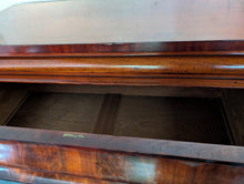 Load image into Gallery viewer, Antique Flame Mahogany Ogee Chest Of Drawers With Barley Twist Columns &amp; Secret Latch Drawer – 129 x 60 x 120cm
