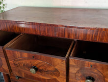 Load image into Gallery viewer, Regency Mahogany Chest Of Drawers With Column Sides 122 x 130 x 60cm
