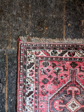 Load image into Gallery viewer, 4'6" x 2'9" - Vintage Middle Eastern Tribal Hand-Knotted Wool Rug - Red, Charcoal &amp; Ivory - 136 x 83 cm
