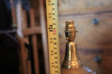 Load image into Gallery viewer, Vintage Tall Engraved Brass Table Lamps – Professionally Rewired, Braided Cable, UK Plug – 62cm Pair
