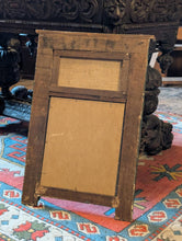 Load image into Gallery viewer, Antique Green And Gilt Gustavian Trumeau / Wall  Mirror With Cherub Putti Painting
