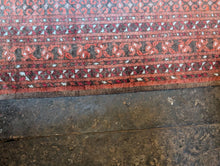 Load image into Gallery viewer, 4&#39;2&quot; x 7&#39;4&quot; - Vintage Afghan Baluch (Baluchi) Tribal Hand-Knotted Wool Rug - Rust Red &amp; Brown - 128 x 224 cm
