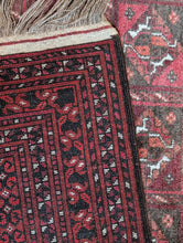 Load image into Gallery viewer, 4&#39;2&quot; x 7&#39;4&quot; - Vintage Afghan Baluch (Baluchi) Tribal Hand-Knotted Wool Rug - Rust Red &amp; Brown - 128 x 224 cm
