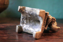 Load image into Gallery viewer, Small Vintage Ganesh Cast Metal Figure On Plinth, Silver Tone Hindu Deity Statue, 7 cm
