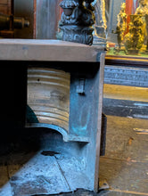 Load image into Gallery viewer, 3 Large Vintage Ship’s Copper Ribbed Glass Light Housings / Nautical Lanterns
