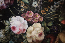 Load image into Gallery viewer, Vintage Floral Still Life Oil Painting On Canvas In Gilt Frame - 60 x 69.5cm
