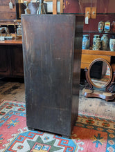 Load image into Gallery viewer, Antique Oak Tambour Filing Cabinet – Roll-Top Office Drawer Unit with Brass Fittings – 110 x 50 x 41 cm
