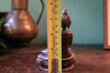 Load image into Gallery viewer, Vintage Cast Bronze Seated Buddha Statue With Lotus Base Small Altar Figure Approx 10cm

