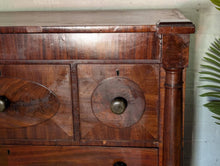 Load image into Gallery viewer, Regency Mahogany Chest Of Drawers With Column Sides 122 x 130 x 60cm
