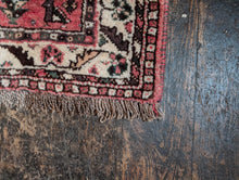 Load image into Gallery viewer, 4'6" x 2'9" - Vintage Middle Eastern Tribal Hand-Knotted Wool Rug - Red, Charcoal &amp; Ivory - 136 x 83 cm
