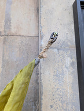 Load image into Gallery viewer, Large Vintage Nautical Signal Flag Pennant In Yellow And Navy  – 82 x 115 cm
